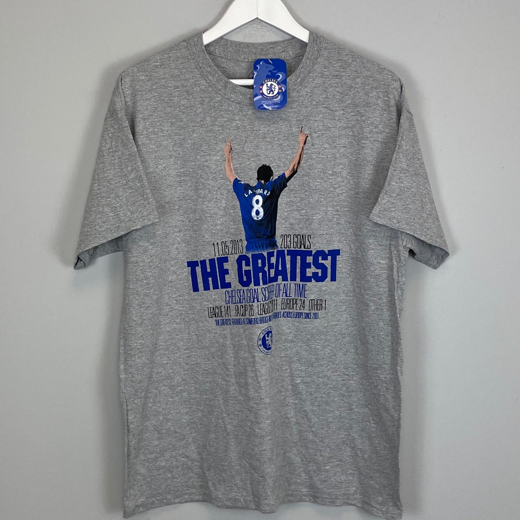 Shop 2013 CHELSEA FRANK LAMPARD *BNWT* T-SHIRT (L) OM, classic football shirts, vintage football shirts & retro soccer jerseys at Cult Kits