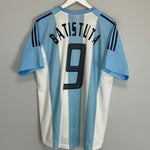 Shop 2002/04 ARGENTINA BATISTUTA #9 HOME SHIRT (L) ADIDAS, classic football shirts, vintage football shirts & retro soccer jerseys at Cult Kits