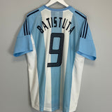 Shop 2002/04 ARGENTINA BATISTUTA #9 HOME SHIRT (L) ADIDAS, classic football shirts, vintage football shirts & retro soccer jerseys at Cult Kits