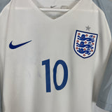 Shop 2016/17 ENGLAND ROONEY #10 HOME SHIRT (XXL) NIKE, classic football shirts, vintage football shirts & retro soccer jerseys at Cult Kits