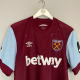 2023/24 WEST HAM L.PAQUETA #10 *BNWT* HOME SHIRT (L) UMBRO