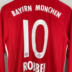 Shop 2016/17 BAYERN MUNICH ROBBEN #10 L/S HOME SHIRT (M) ADIDAS, classic football shirts, vintage football shirts & retro soccer jerseys at Cult Kits