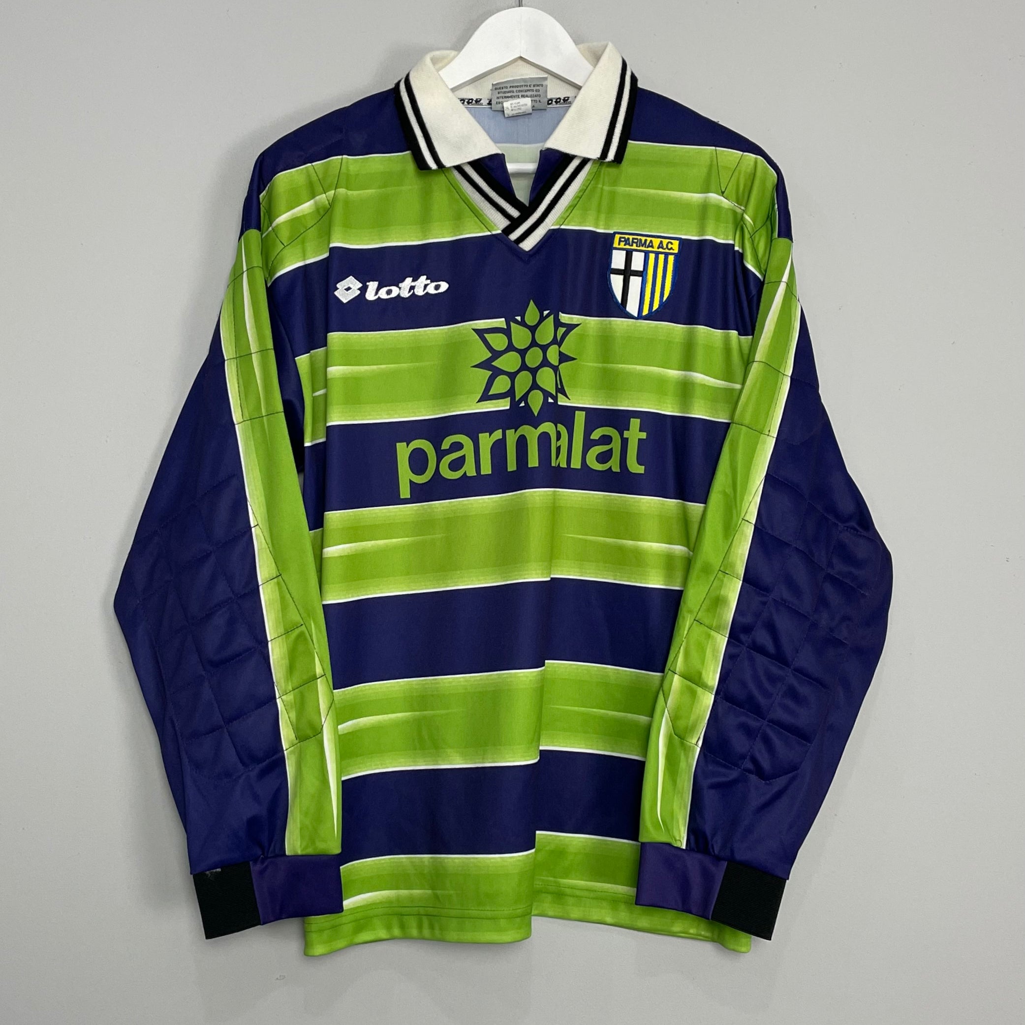 Shop 1998/99 PARMA GK SHIRT (XL) LOTTO, classic football shirts, vintage football shirts & retro soccer jerseys at Cult Kits