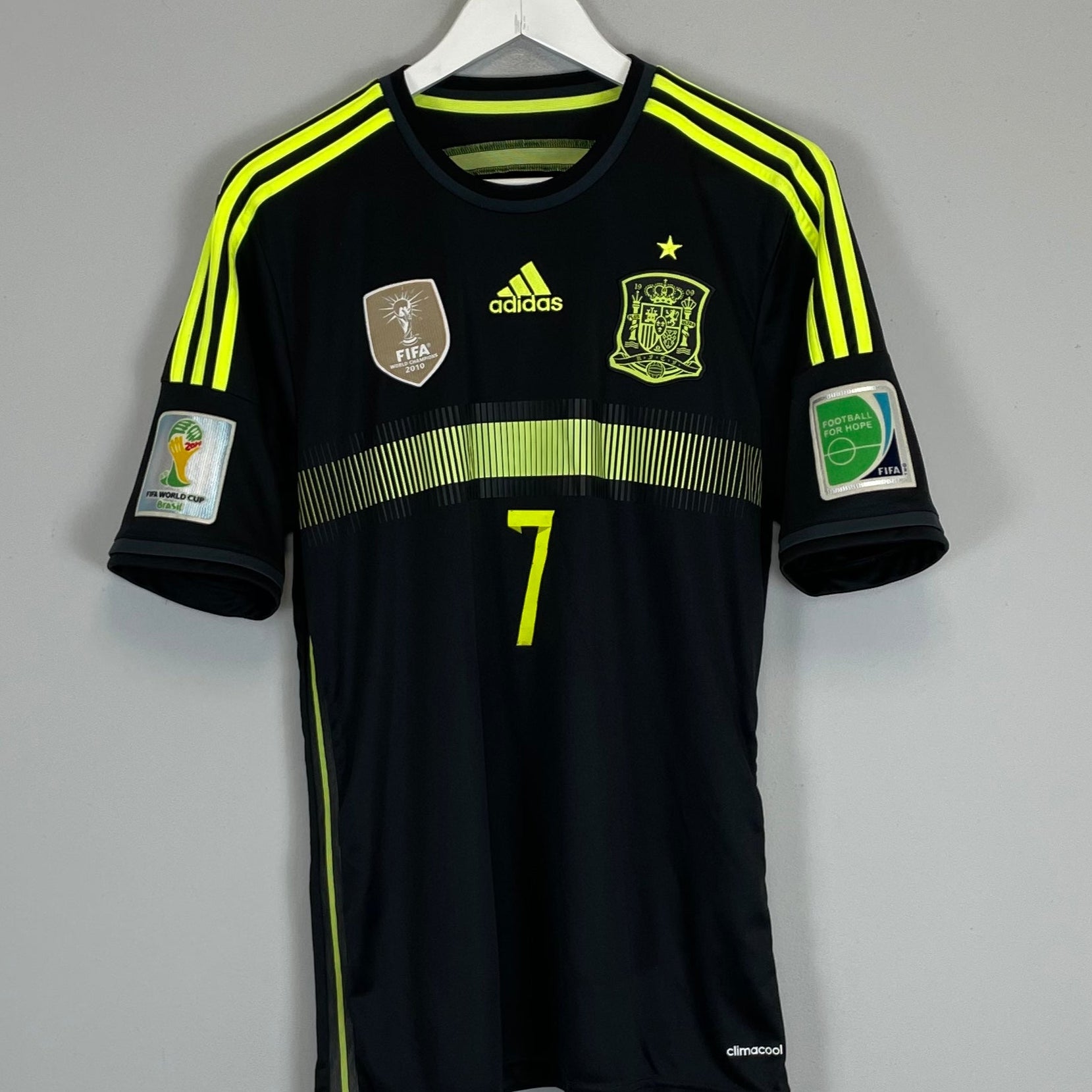 Shop 2013/15 SPAIN #7 AWAY SHIRT (M) ADIDAS, classic football shirts, vintage football shirts & retro soccer jerseys at Cult Kits