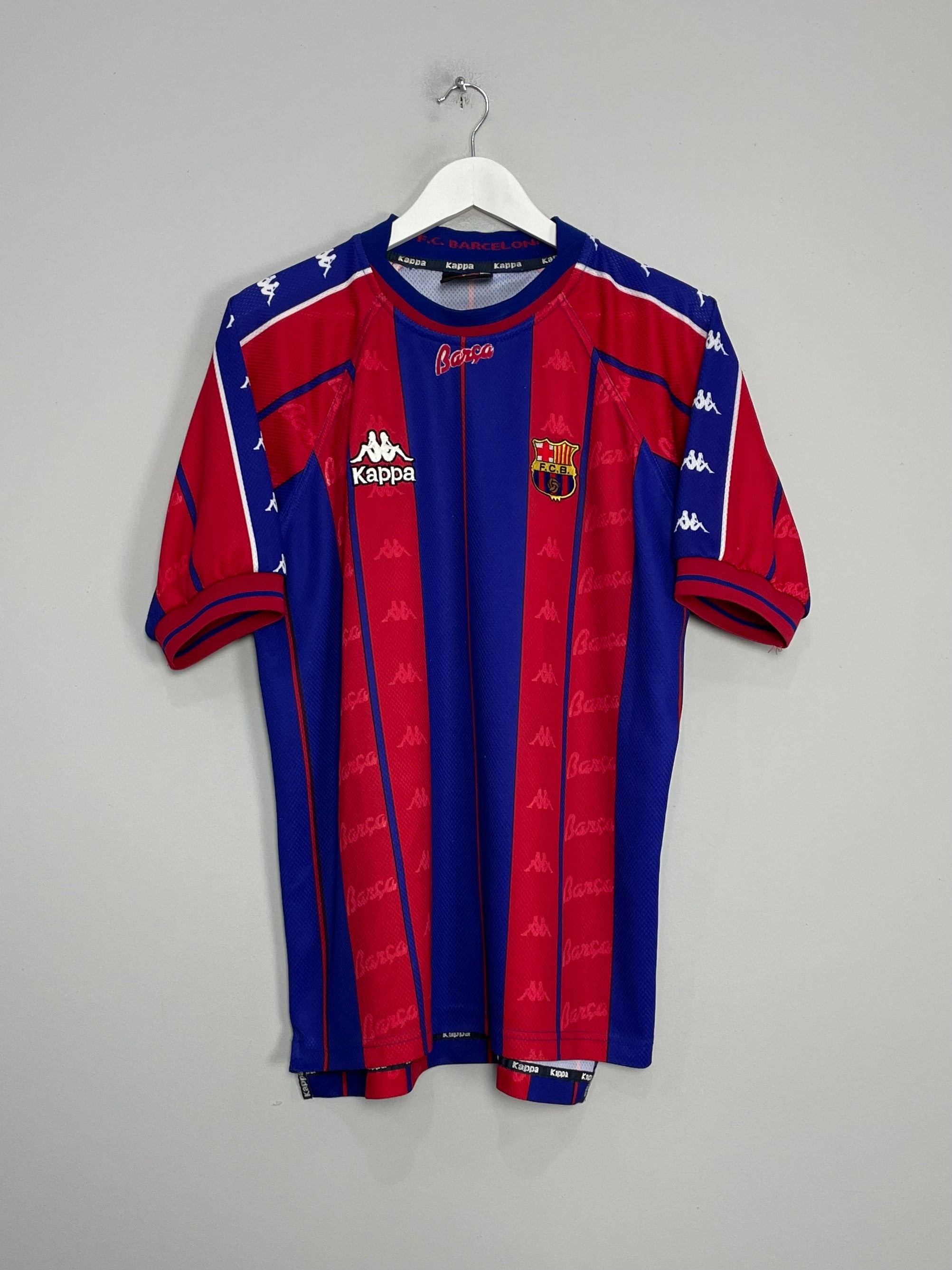 Shop 1997/98 BARCELONA HOME SHIRT (XL) KAPPA, classic football shirts, vintage football shirts & retro soccer jerseys at Cult Kits