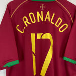 Shop 2006/08 PORTUGAL C.RONALDO #17 HOME SHIRT (XXL) NIKE, classic football shirts, vintage football shirts & retro soccer jerseys at Cult Kits