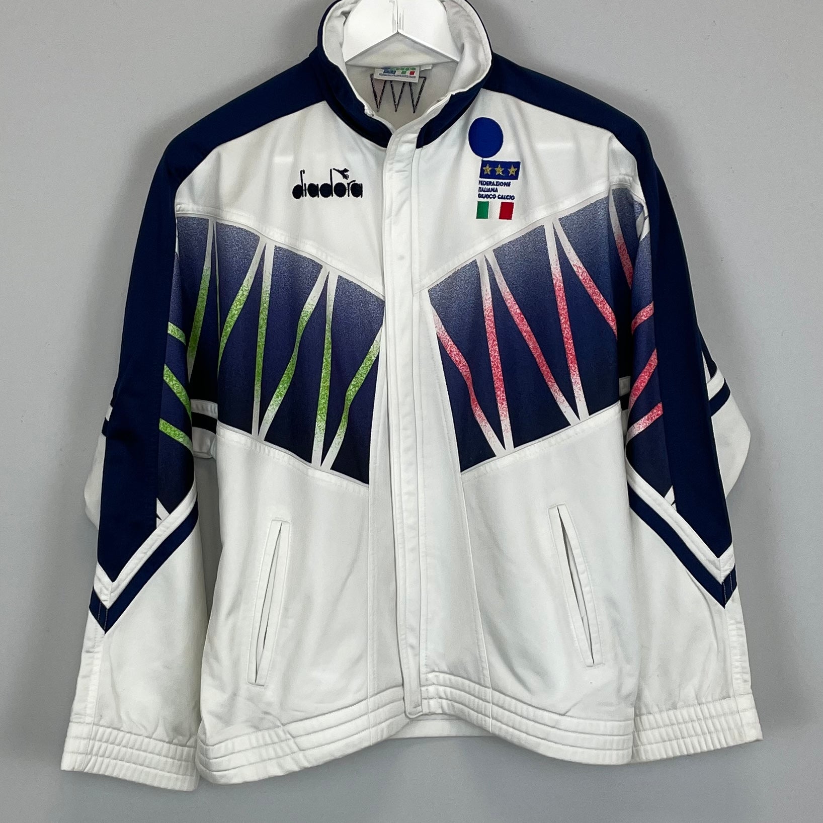 Shop 1994 ITALY TRACK JACKET (S) DIADORA, classic football shirts, vintage football shirts & retro soccer jerseys at Cult Kits