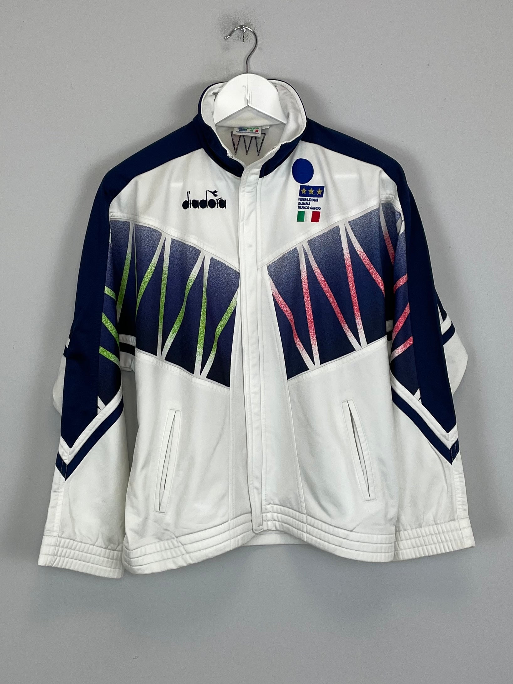 Shop 1994 ITALY TRACK JACKET (S) DIADORA, classic football shirts, vintage football shirts & retro soccer jerseys at Cult Kits