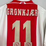 Shop 1999/00 AJAX GRONKJAER #11 HOME SHIRT (XXL) UMBRO, classic football shirts, vintage football shirts & retro soccer jerseys at Cult Kits