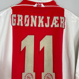 Shop 1999/00 AJAX GRONKJAER #11 HOME SHIRT (XXL) UMBRO, classic football shirts, vintage football shirts & retro soccer jerseys at Cult Kits