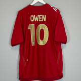2006/08 ENGLAND OWEN #10 AWAY SHIRT (XL) UMBRO