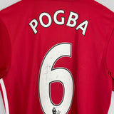 2016/17 MANCHESTER UNITED POGBA #6 HOME SHIRT (S) ADIDAS
