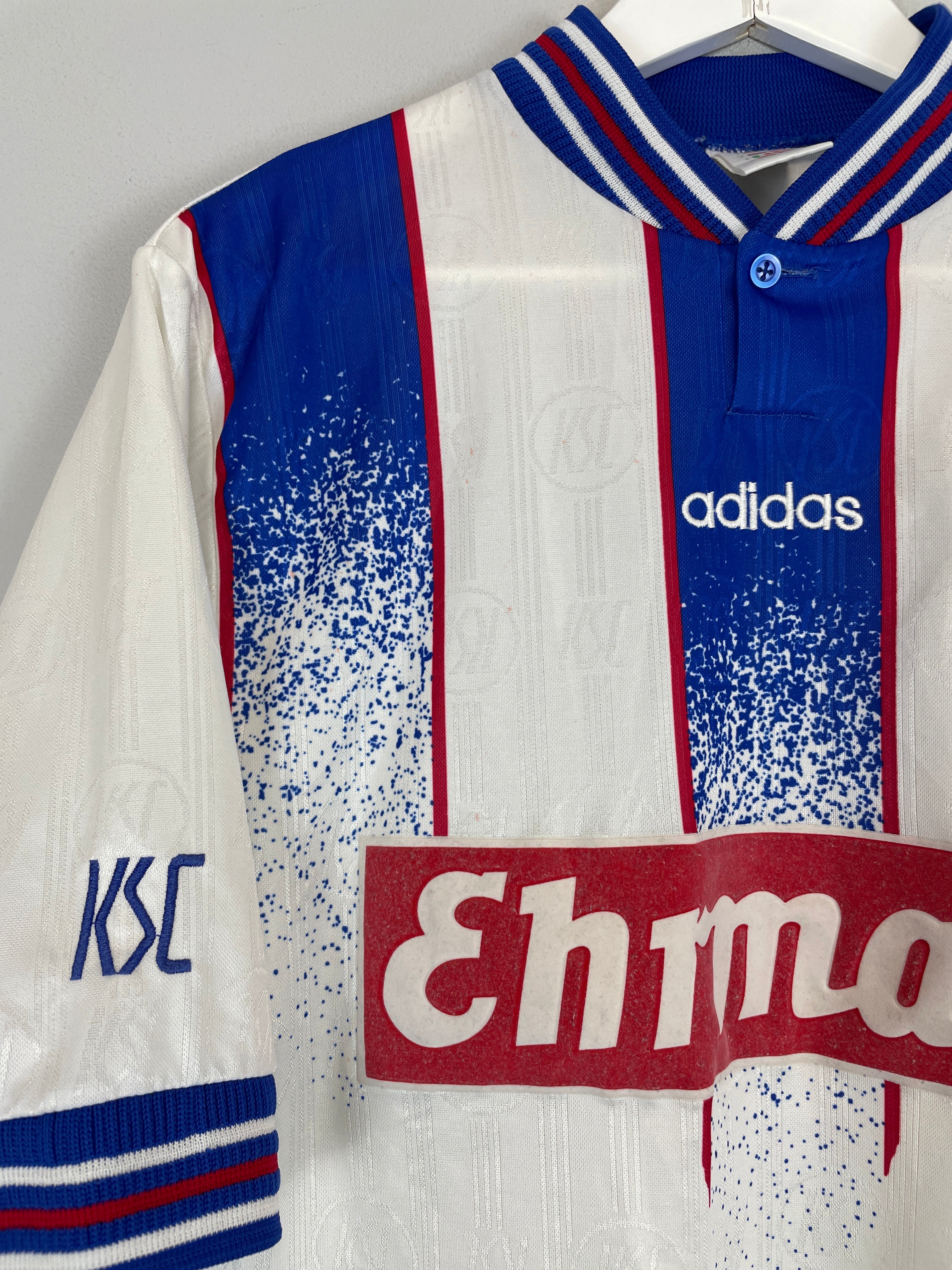 Shop 1996/98 KARLSRUHER HOME SHIRT (S) ADIDAS, classic football shirts, vintage football shirts & retro soccer jerseys at Cult Kits