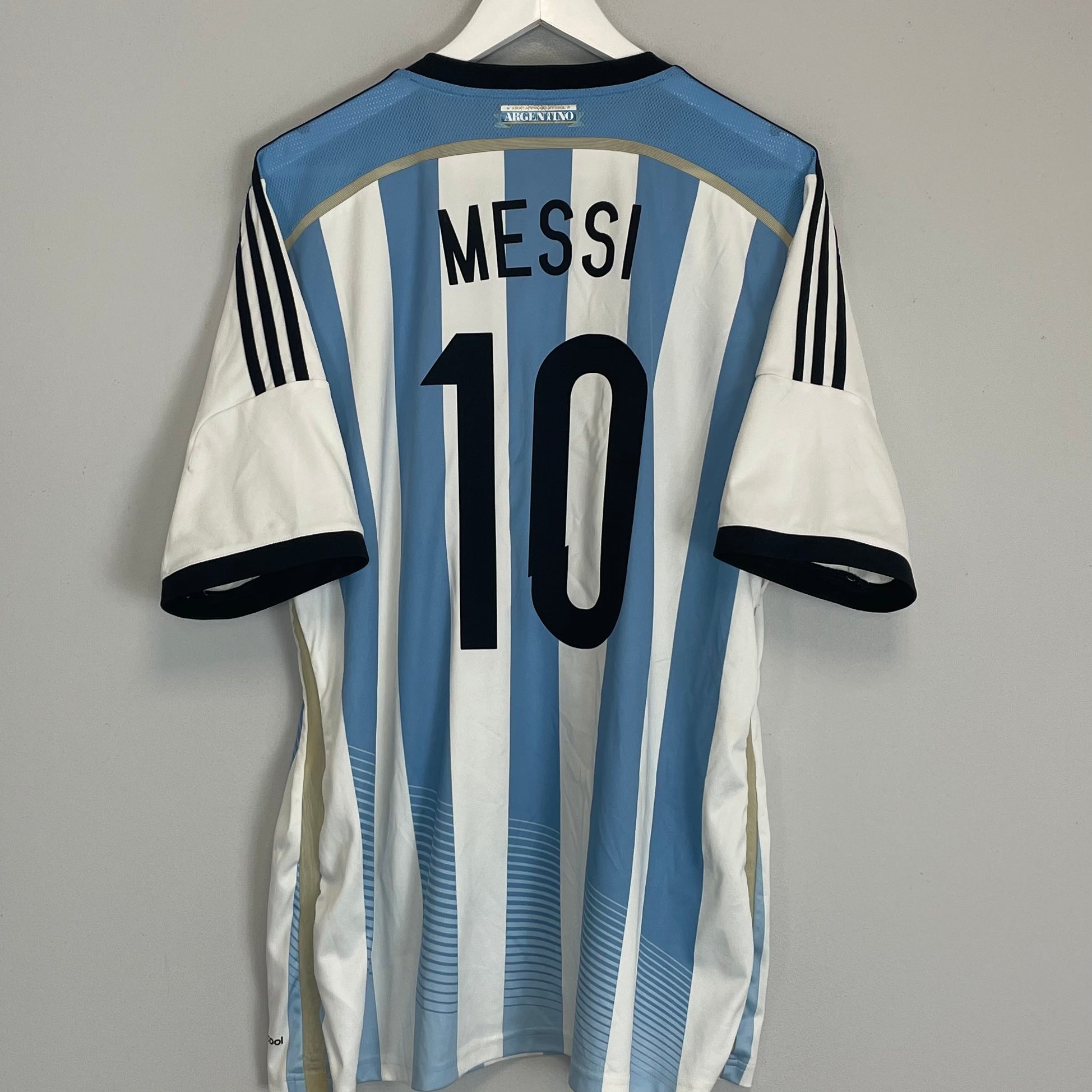 Shop 2013/15 ARGENTINA MESSI #10 HOME SHIRT (XL) ADIDAS, classic football shirts, vintage football shirts & retro soccer jerseys at Cult Kits