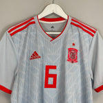 Shop 2018/19 SPAIN A.INIESTA #6 AWAY SHIRT (L) ADIDAS, classic football shirts, vintage football shirts & retro soccer jerseys at Cult Kits