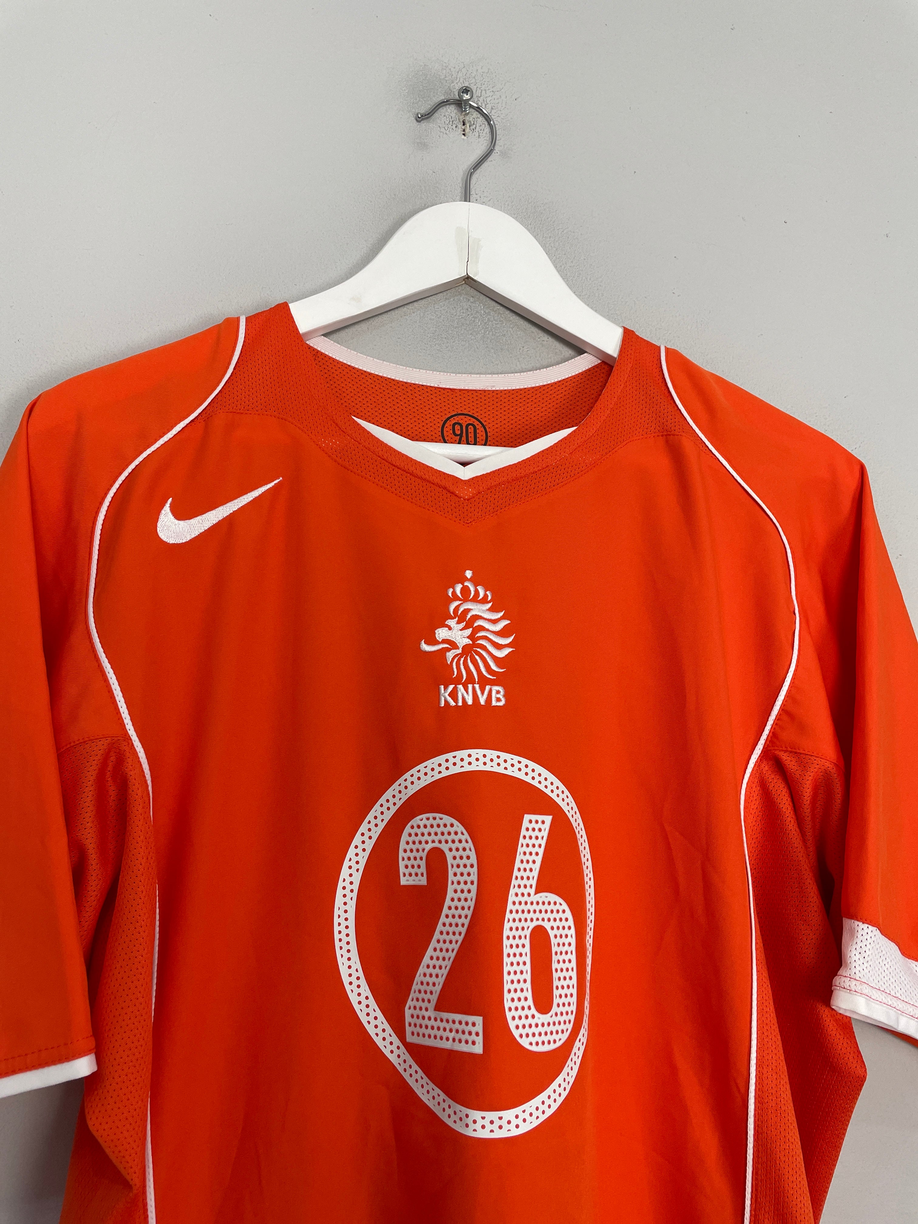 Shop 2004/06 NETHERLANDS DAVIDS #26 HOME SHIRT (L) NIKE, classic football shirts, vintage football shirts & retro soccer jerseys at Cult Kits