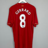 Shop 2015/16 LIVERPOOL GERRARD #8 HOME SHIRT (XL) NEW BALANCE, classic football shirts, vintage football shirts & retro soccer jerseys at Cult Kits