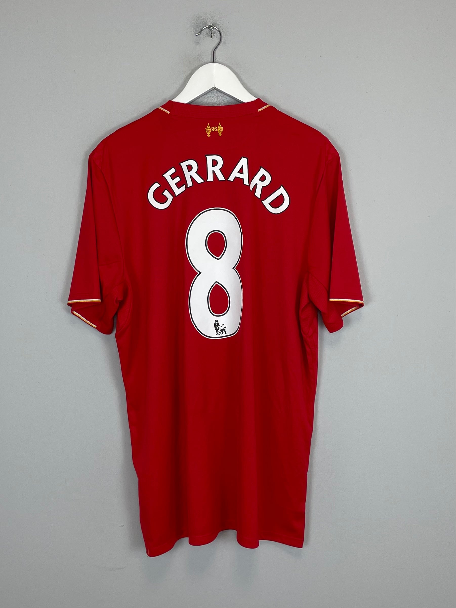 Shop 2015/16 LIVERPOOL GERRARD #8 HOME SHIRT (XL) NEW BALANCE, classic football shirts, vintage football shirts & retro soccer jerseys at Cult Kits