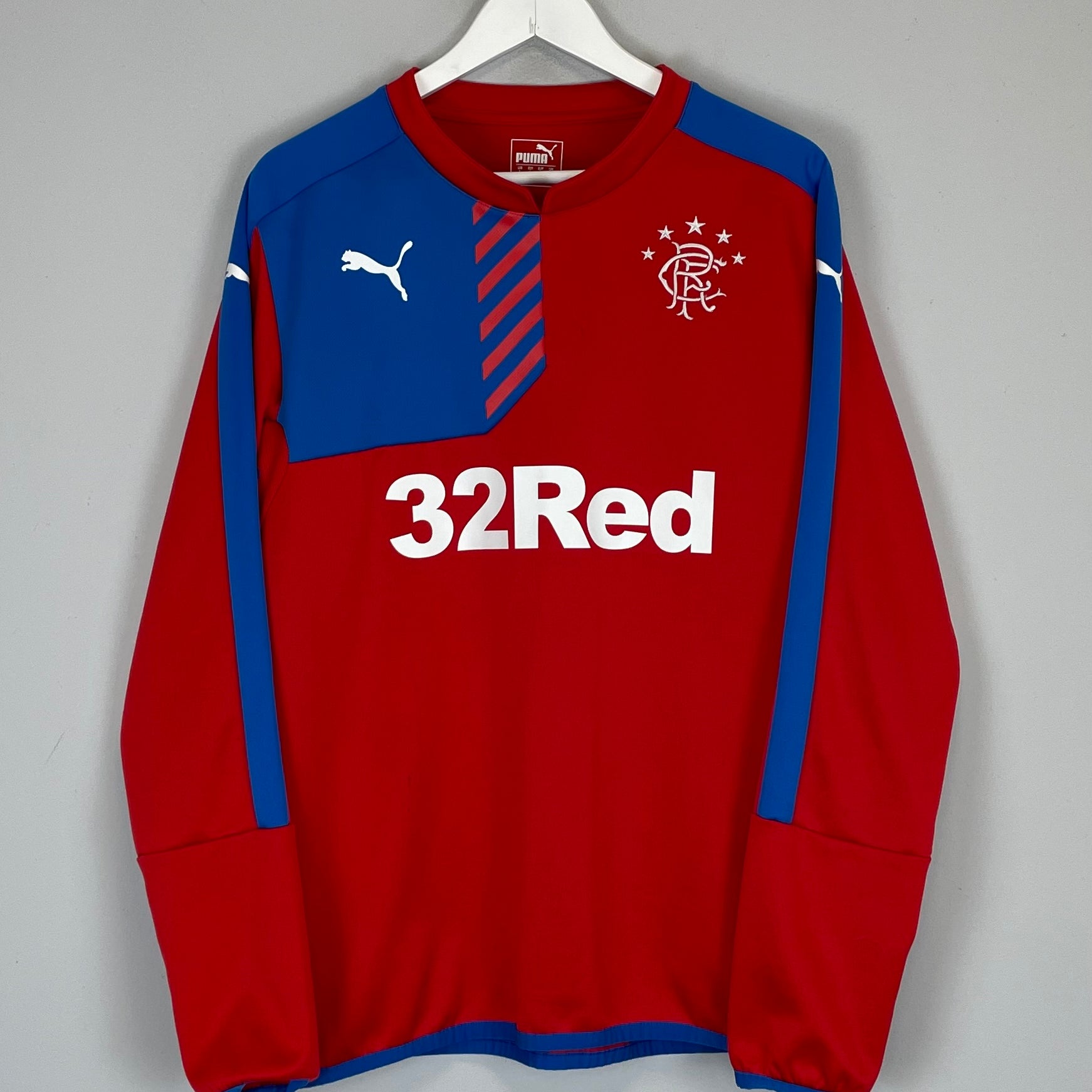 Shop 2014/15 RANGERS JUMPER (L) PUMA, classic football shirts, vintage football shirts & retro soccer jerseys at Cult Kits