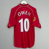 2000/02 LIVERPOOL OWEN #10 HOME SHIRT (M) REEBOK