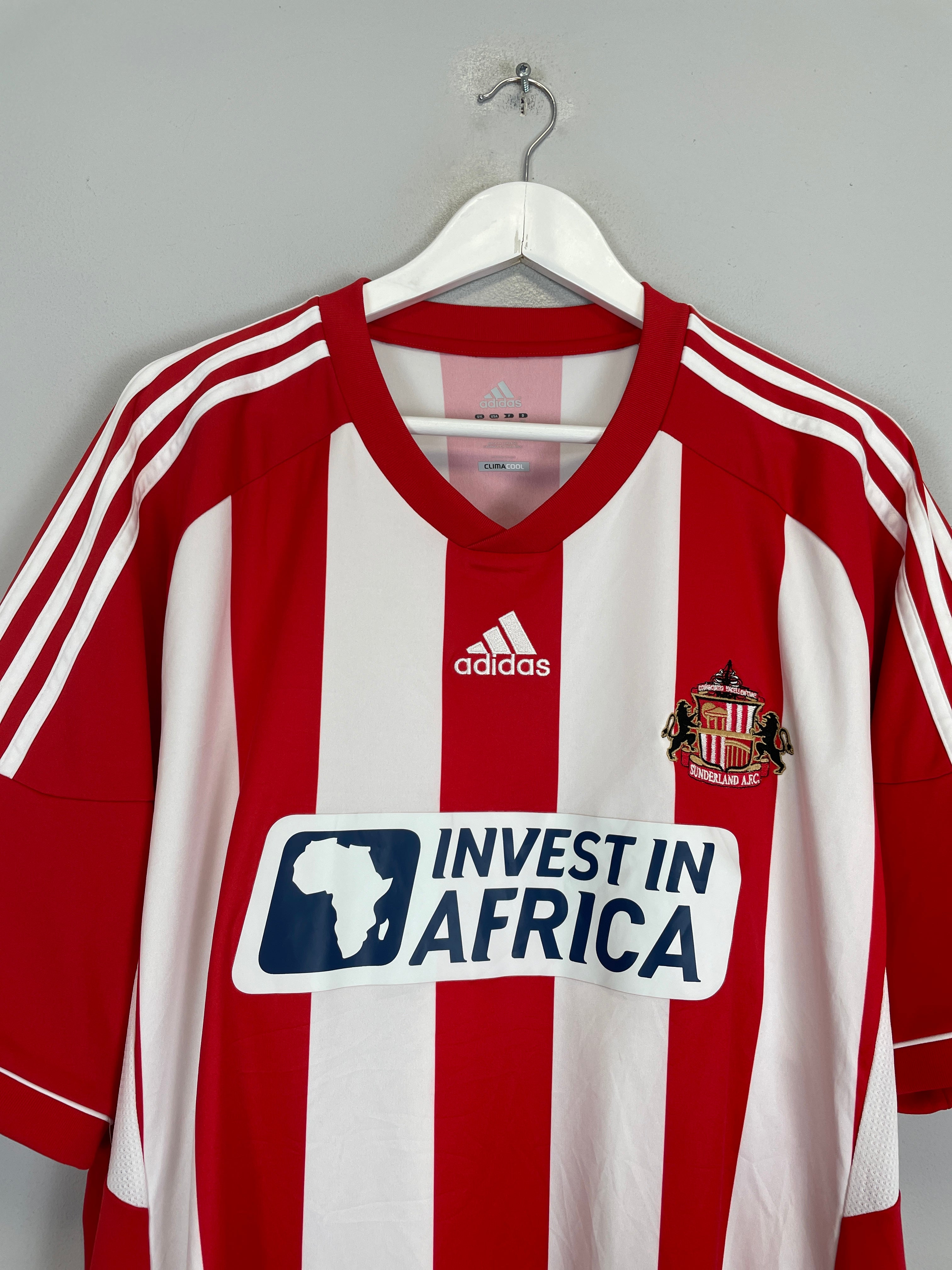 Shop 2012/13 SUNDERLAND HOME SHIRT (XXL) ADIDAS, classic football shirts, vintage football shirts & retro soccer jerseys at Cult Kits