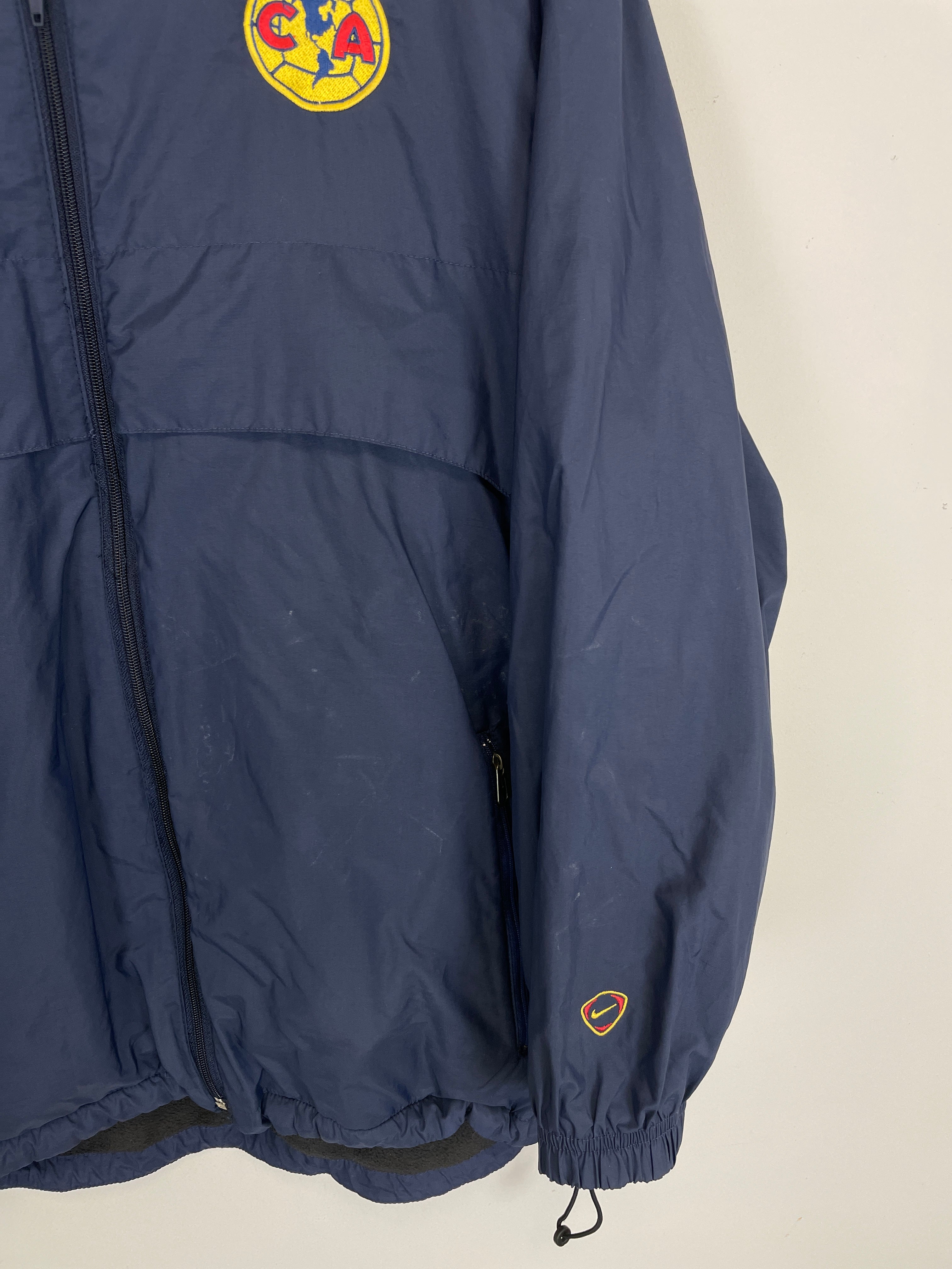 Shop 2000/02 CLUB AMERICA FLEECE LINED JACKET (S) NIKE, classic football shirts, vintage football shirts & retro soccer jerseys at Cult Kits