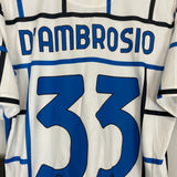 Shop 2020/21 INTER MILAN D'AMBROSIO #33 *BNWT* AWAY SHIRT (L) NIKE, classic football shirts, vintage football shirts & retro soccer jerseys at Cult Kits