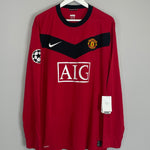 Shop 2009/10 MANCHESTER UNITED SCHOLES #18 C/L L/S *BNWT* HOME SHIRT (XL) NIKE, classic football shirts, vintage football shirts & retro soccer jerseys at Cult Kits