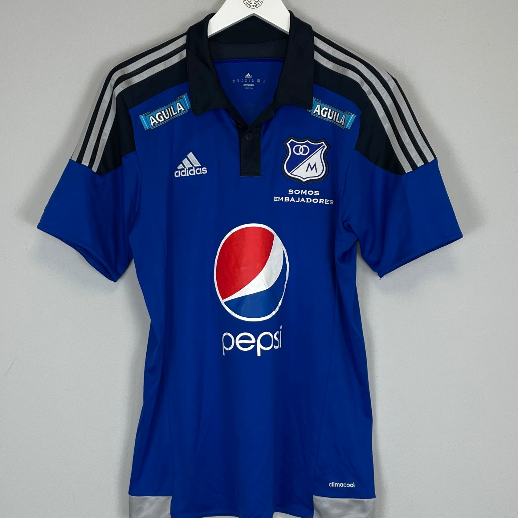 Shop 2015/16 MILLONARIOS HOME SHIRT (M) ADIDAS, classic football shirts, vintage football shirts & retro soccer jerseys at Cult Kits