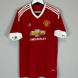 Shop 2015/16 MANCHESTER UNITED HOME SHIRT (L) ADIDAS, classic football shirts, vintage football shirts & retro soccer jerseys at Cult Kits
