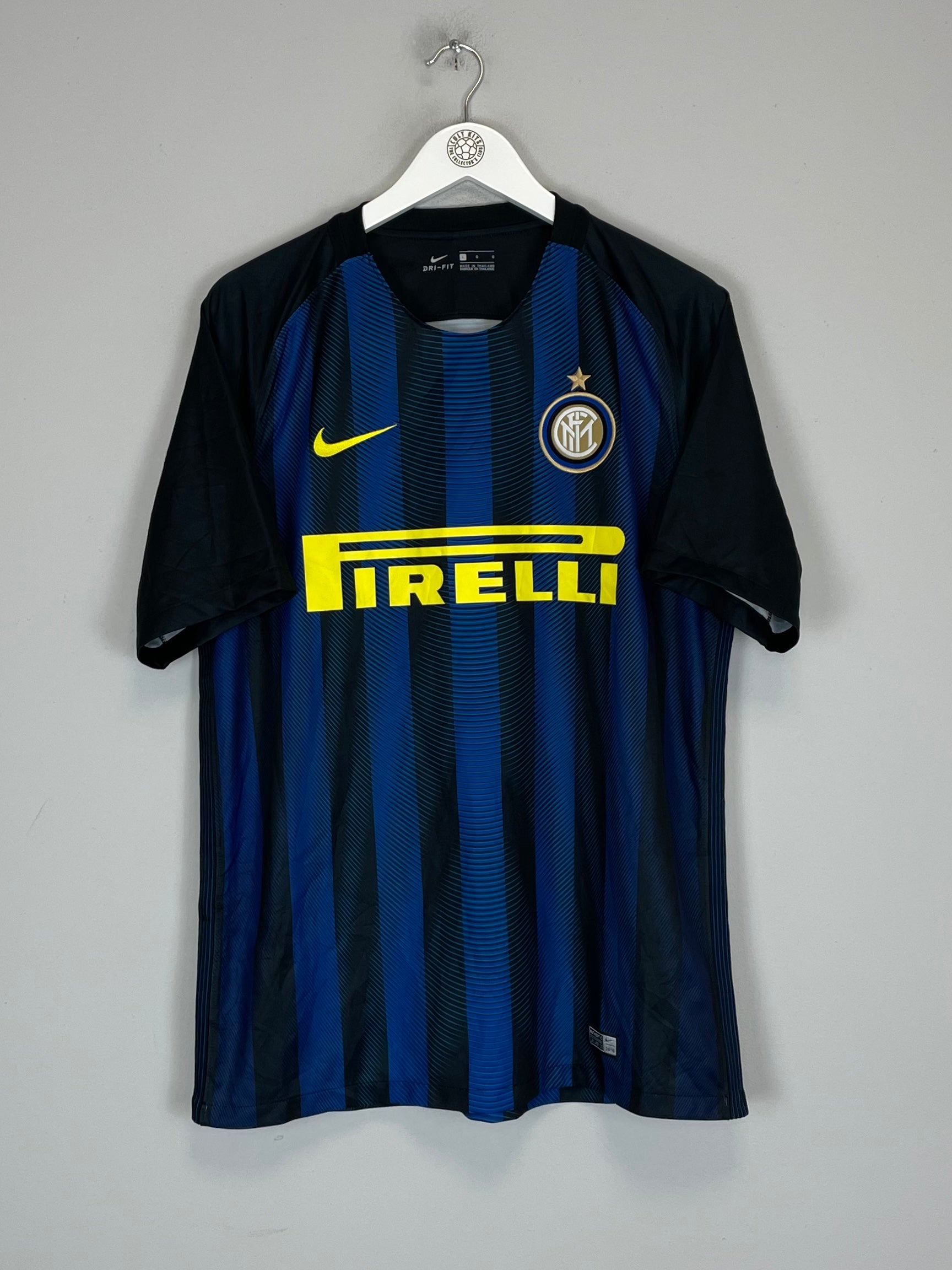 Shop 2016//17 INTER MILAN HOME SHIRT (L) NIKE, classic football shirts, vintage football shirts & retro soccer jerseys at Cult Kits