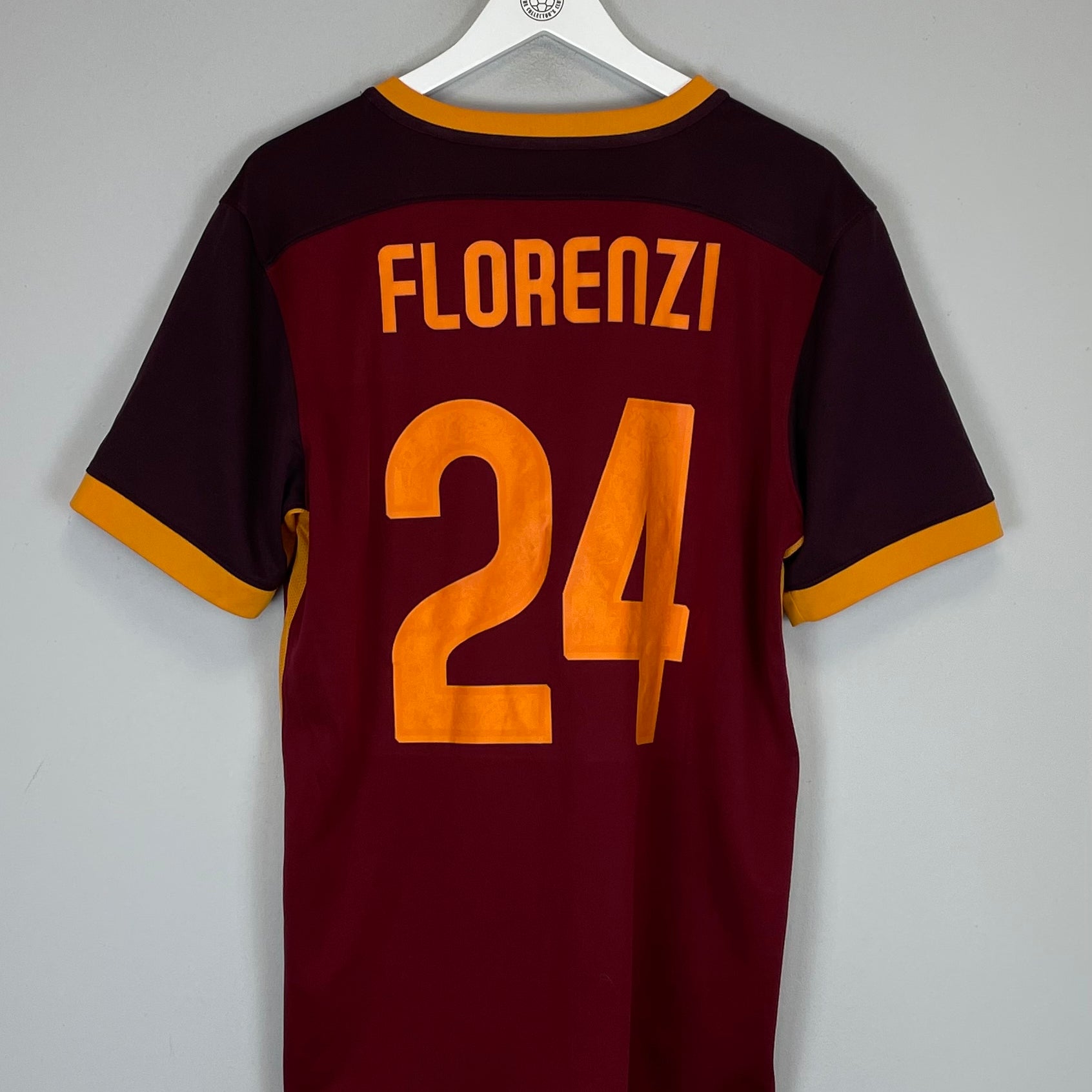 Shop 2015/16 ROMA FLORENZI #24 HOME SHIRT (L) NIKE, classic football shirts, vintage football shirts & retro soccer jerseys at Cult Kits