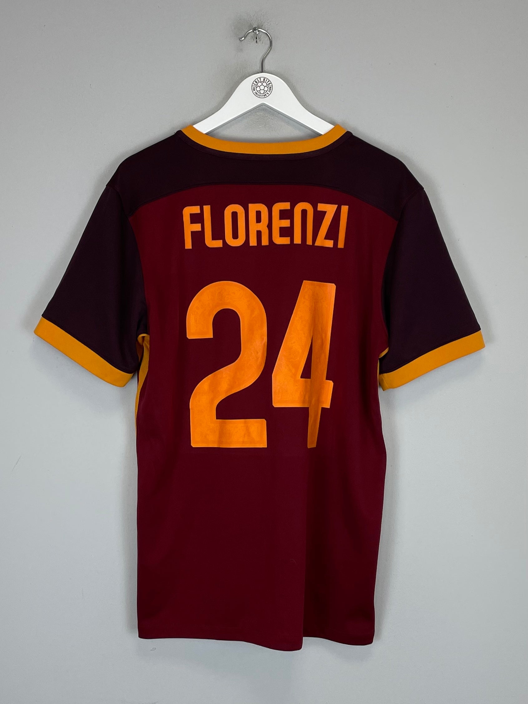 Shop 2015/16 ROMA FLORENZI #24 HOME SHIRT (L) NIKE, classic football shirts, vintage football shirts & retro soccer jerseys at Cult Kits