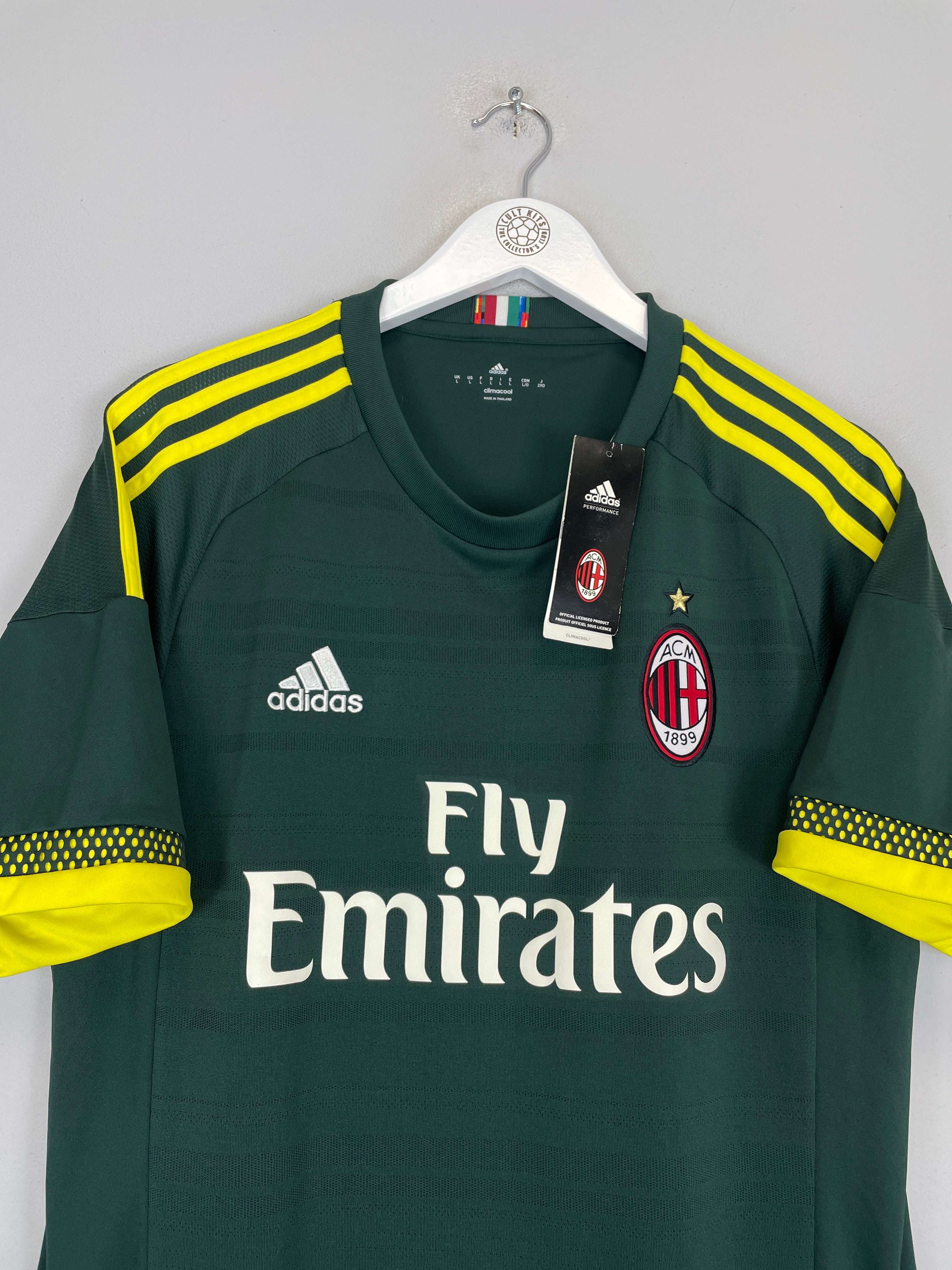 Shop 2015/16 AC MILAN *BNWT* THIRD SHIRT (L) ADIDAS, classic football shirts, vintage football shirts & retro soccer jerseys at Cult Kits