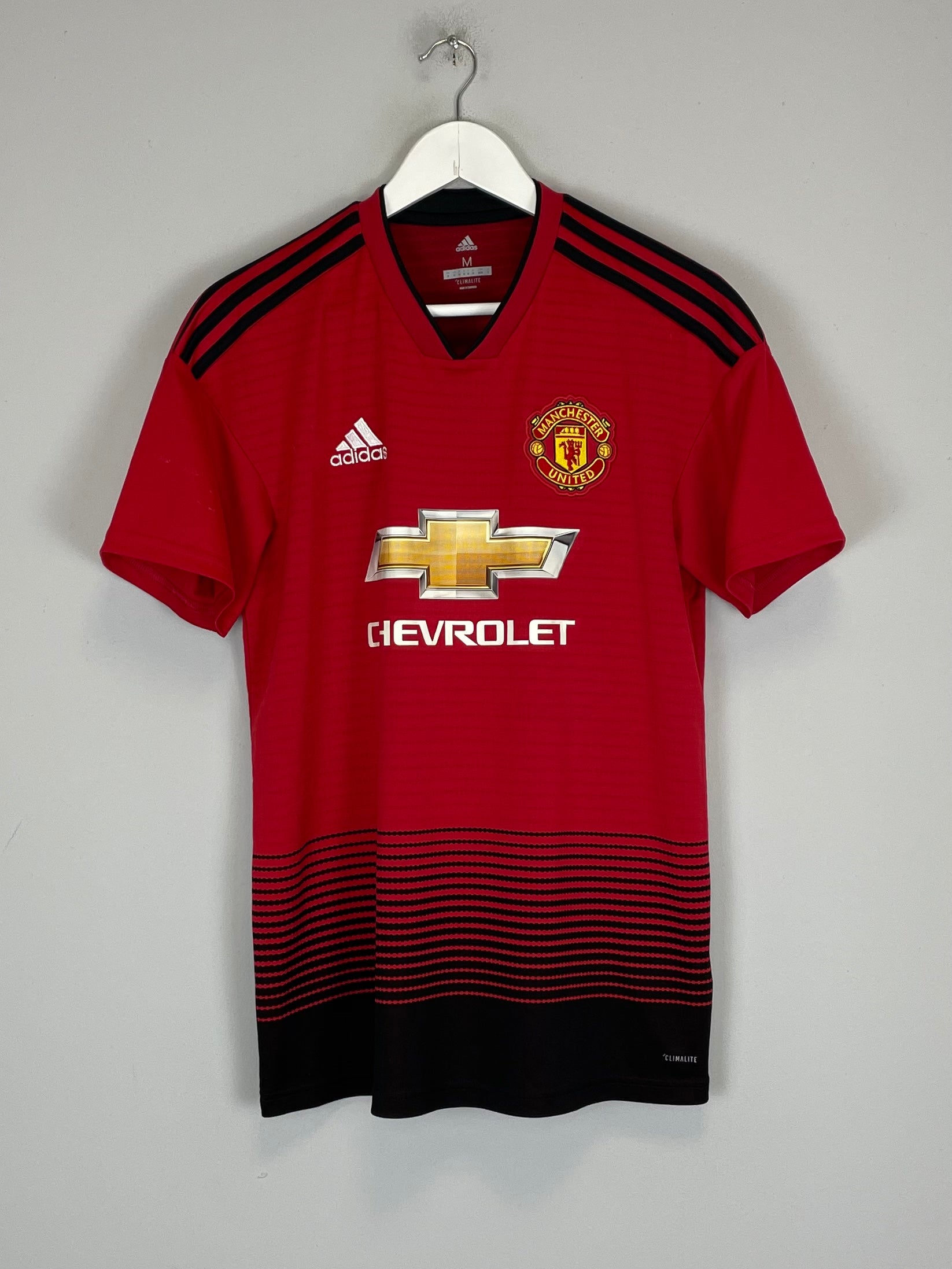 Shop 2018/19 MANCHESTER UNITED HOME SHIRT (M) ADIDAS, classic football shirts, vintage football shirts & retro soccer jerseys at Cult Kits