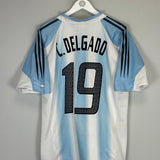 Shop 2004/05 ARGENTINA C.DELGADO #19 HOME SHIRT (M) ADIDAS, classic football shirts, vintage football shirts & retro soccer jerseys at Cult Kits