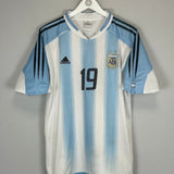 Shop 2004/05 ARGENTINA C.DELGADO #19 HOME SHIRT (M) ADIDAS, classic football shirts, vintage football shirts & retro soccer jerseys at Cult Kits