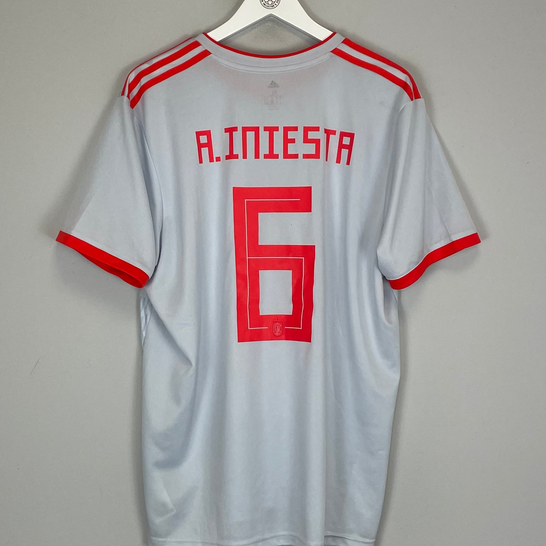 Shop 2018/19 SPAIN A.INIESTA #6 AWAY SHIRT (XL) ADIDAS, classic football shirts, vintage football shirts & retro soccer jerseys at Cult Kits
