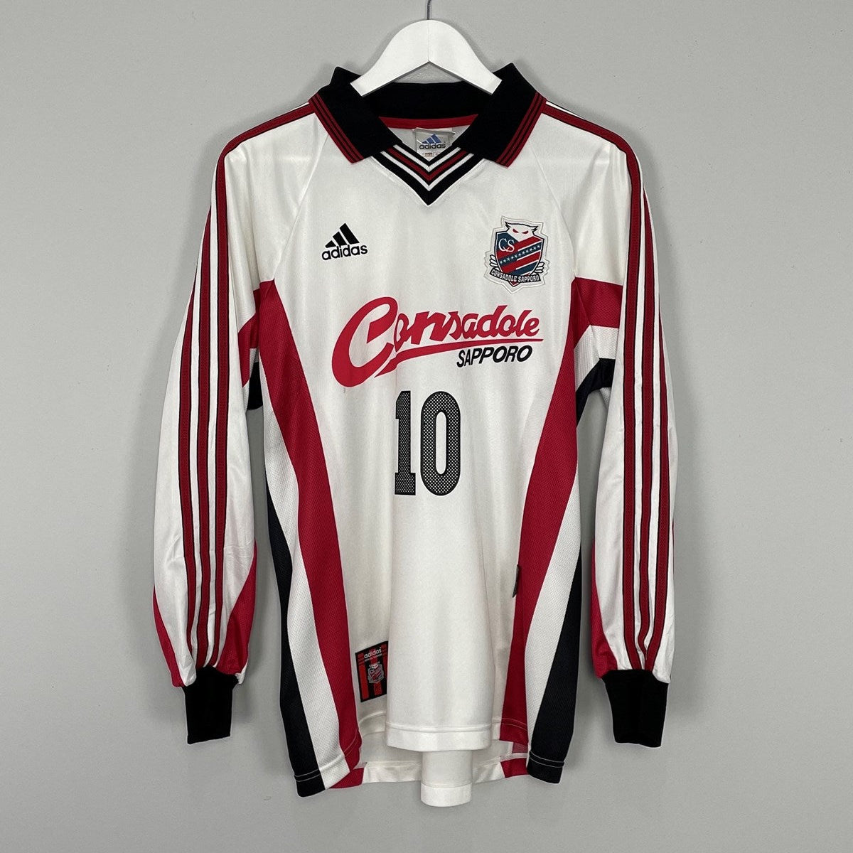 Shop 2000/01 CONSADOLE SAPPORO #10 *PLAYER ISSUE* L/S AWAY SHIRT (M) ADIDAS, classic football shirts, vintage football shirts & retro soccer jerseys at Cult Kits