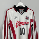 2000/01 CONSADOLE SAPPORO #10 *PLAYER ISSUE* L/S AWAY SHIRT (M) ADIDAS