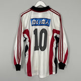 2000/01 CONSADOLE SAPPORO #10 *PLAYER ISSUE* L/S AWAY SHIRT (M) ADIDAS