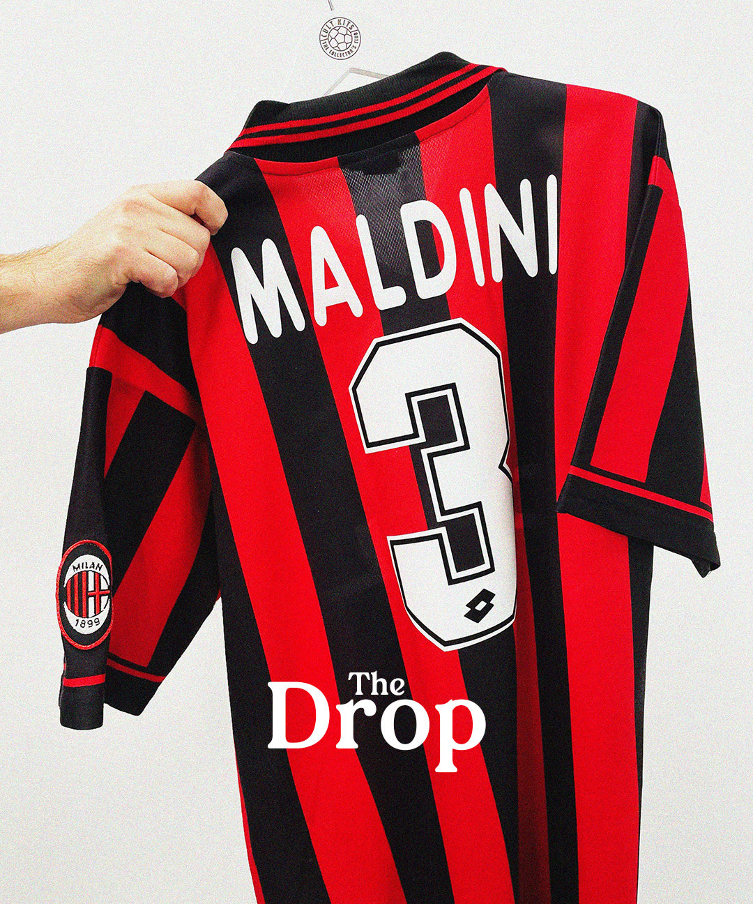 cult kits | new in collection , new shirts every day , classic retro , vintage , football shirts , soccer jersey ,AC Milan , Lotto , home shirt , Maldini