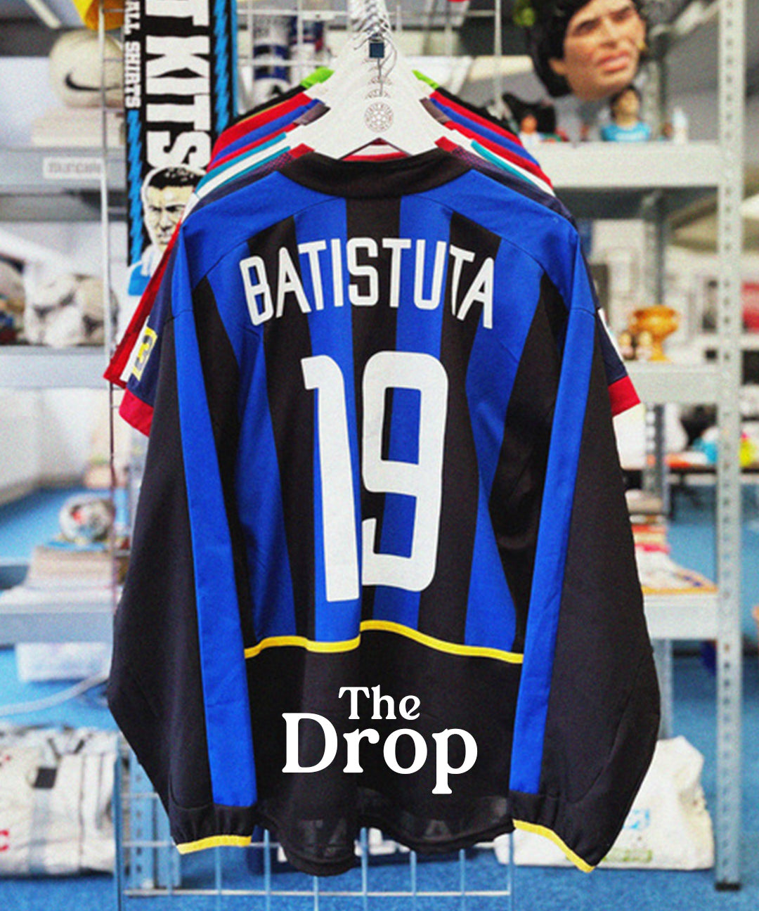 cult kits | new in collection , new shirts every day , classic retro , vintage , football shirts , soccer jersey , authentic football shirts , authentic soccer jerseys , Inter Milan collection , Batistuta , Serie A , The Drop