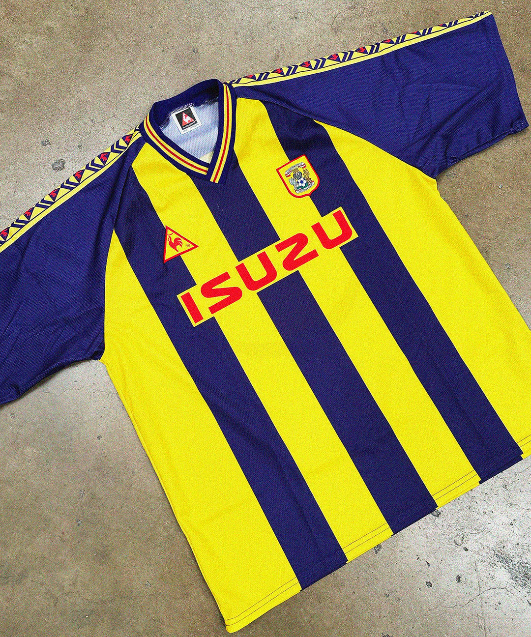 Cult Kits |  Coventry Le Coq Sportif , away shirt  , Football shirts , Retro , Soccer Jersey, Classic football shirts , Classic soccer jersey , Vintage football shirt , cult kits , festival fits , unique football shirts
