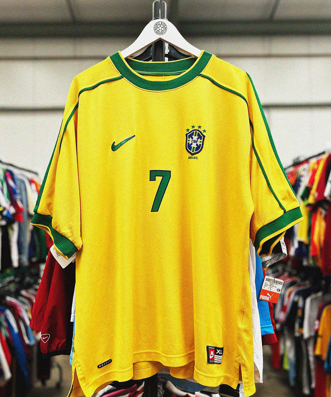 cult kits | just dropped , Brazil , Nike , Home football shirt , international , Ronaldinho , 1998 World Cup , rare football shirt , soccer jersey , retro , classic football shirts.