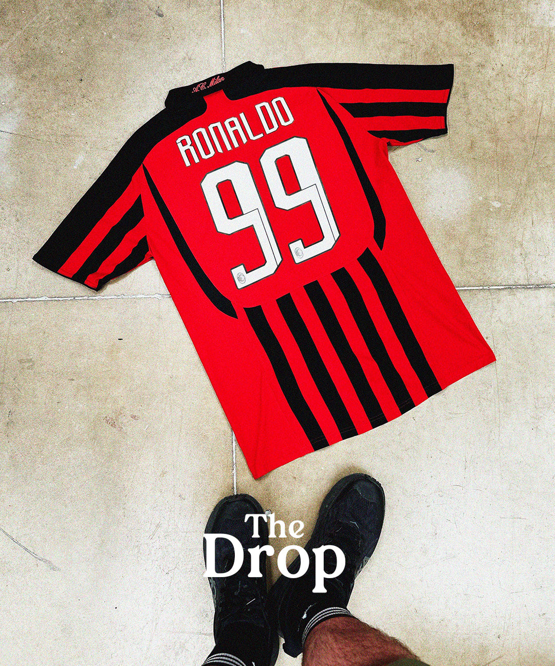 cult kits | The Drop , new in collection , football shirts , soccer jersey , authentic
football shirts , authentic soccer jersey , ac Milan , Ronaldo 99