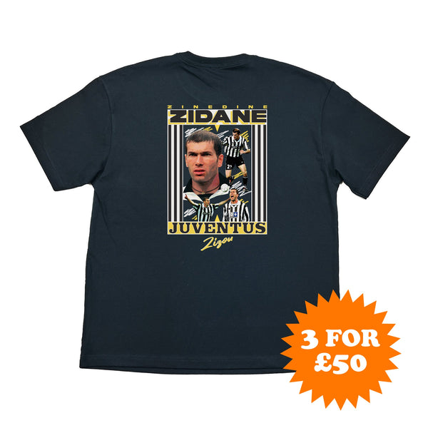Juventus Zizou Bootleg Tee - 90s Zidane Graphic T-Shirt – Cult Kits