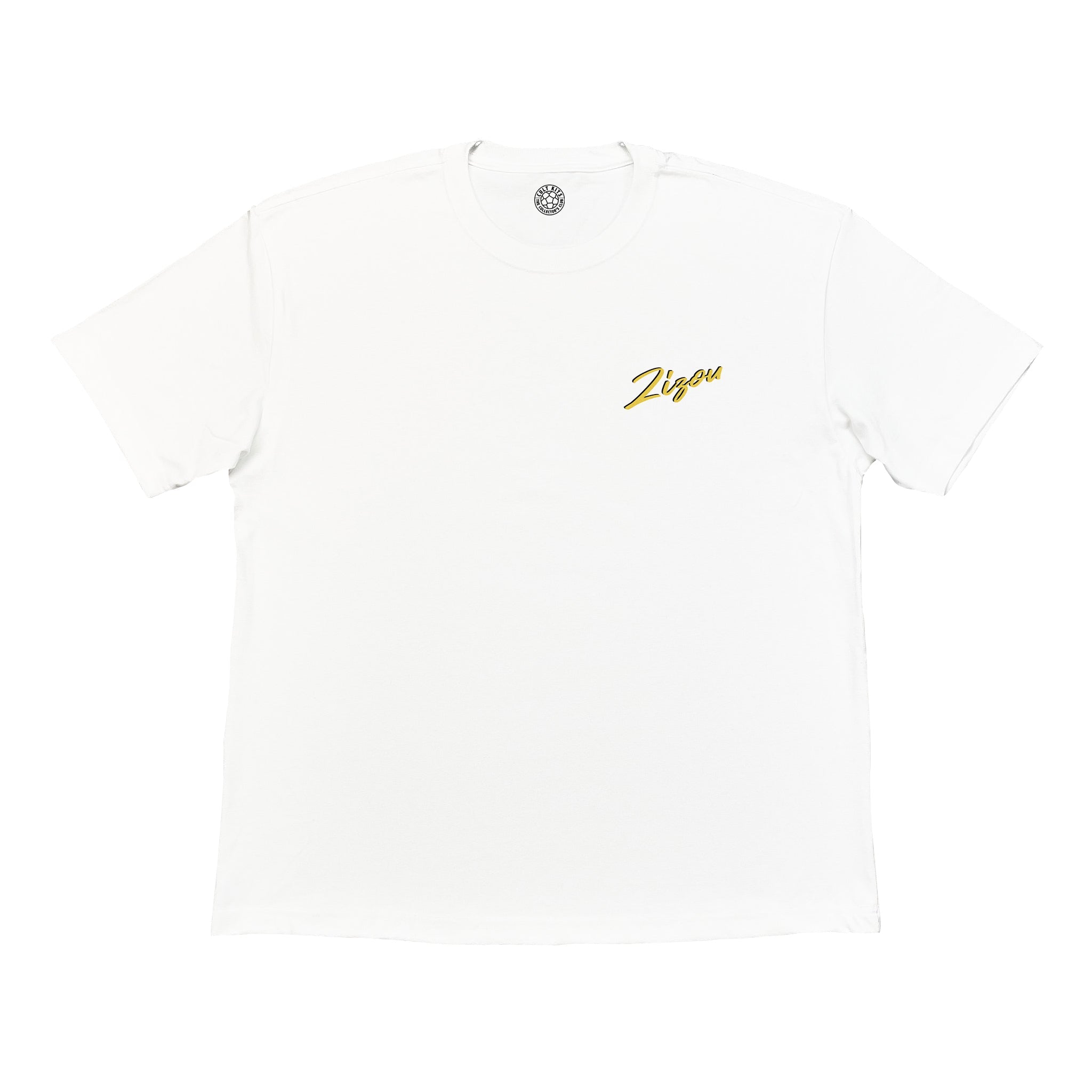 Juventus Zizou Bootleg Tee - 90s Zidane White Graphic T-Shirt at Cult Kits (front)