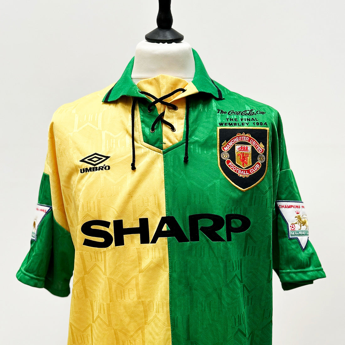 Cult Kits | Manchester United , Newton Heath , away shirt , Kanchelskis , match prepared , match worn , football shirt , soccer jersey , vintage jersey , cult archive collection , retro , 90's , classic football shirts , vintage football shirts .