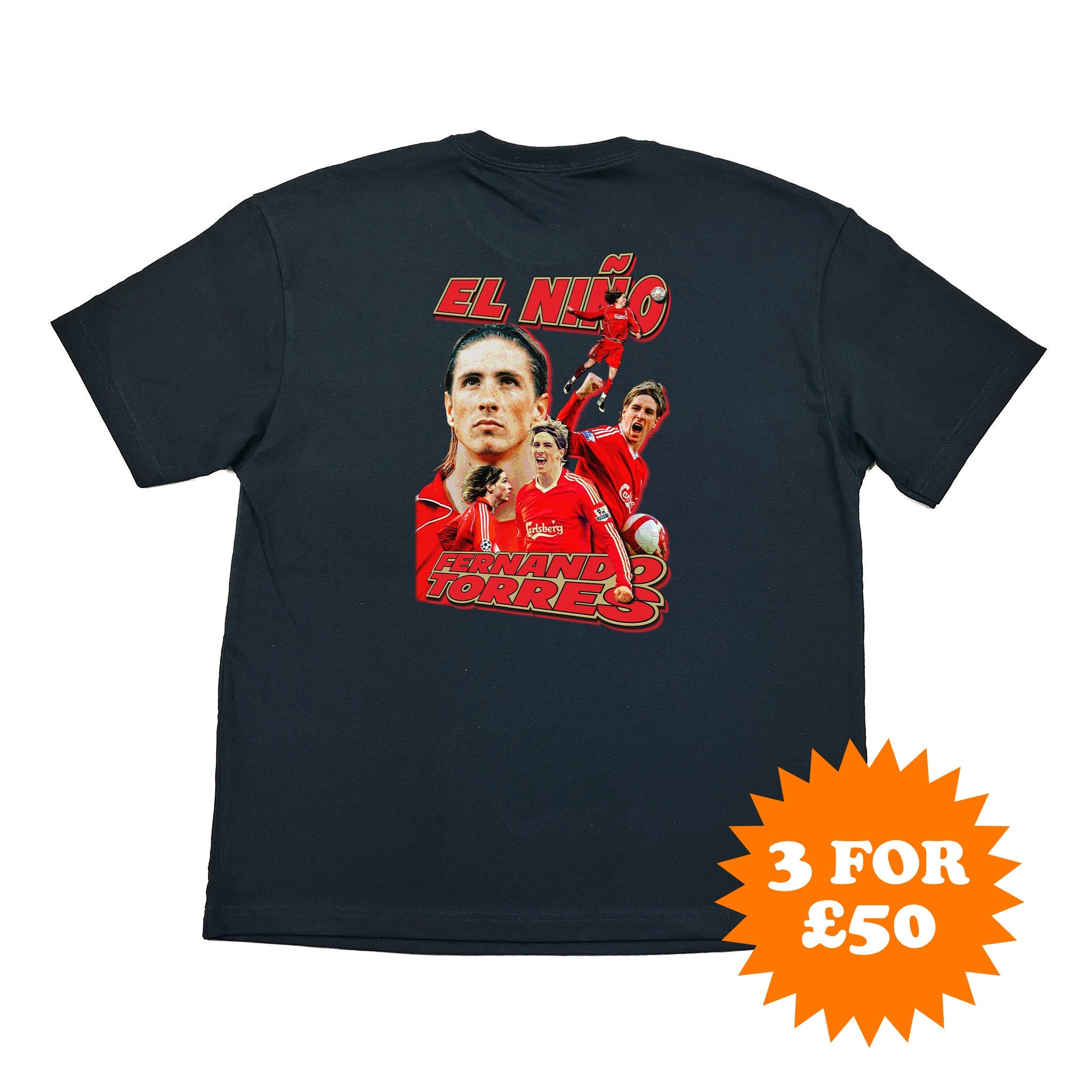 Black Liverpool El Niño Torres Bootleg Tee - Fernando Torres T-Shirt at Cult Kits